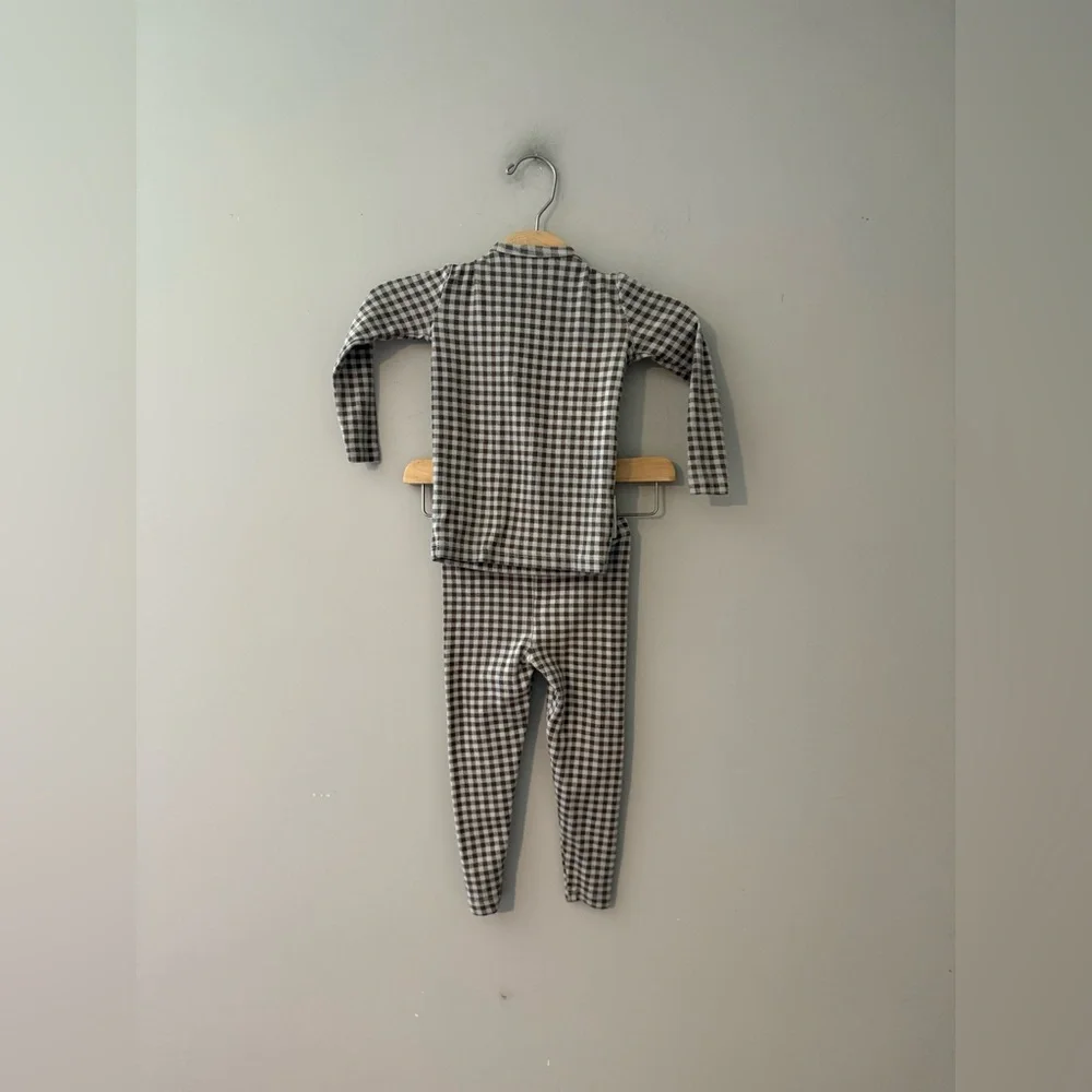$12 ADD ON Amazon Neutral Gingham Matching‎ Set 12-24M Zara H&M